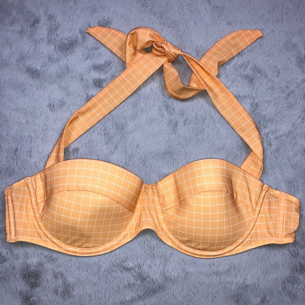 NWOT Charlie by Matthew Zink Orange Bikini Top